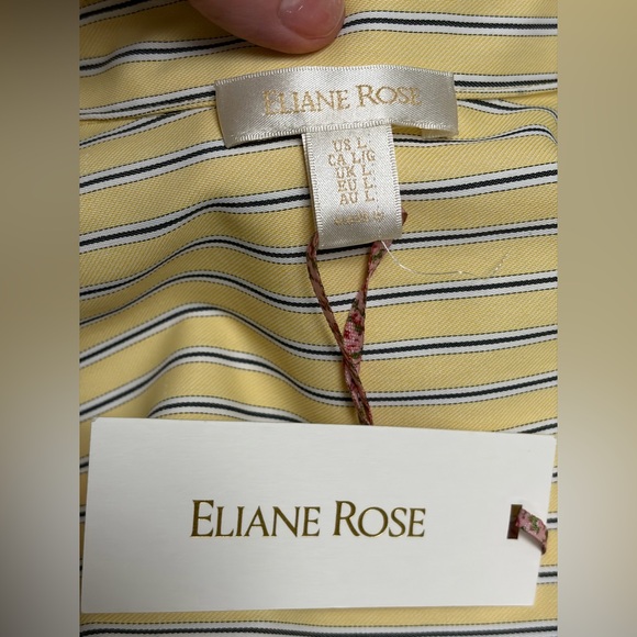 Elegant Yellow Striped Women's Button Down Shirt - Picture 3 of 10